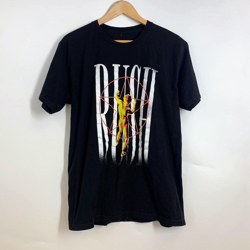 Rush Band 2112 Hemispheres Concert T Shirt Black Mens‎ Graphic Tee Size M